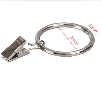 Good price Polished Nickel Round Curtain Ring Stainless Steel Curtain Clip online