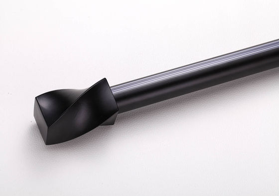 Harga yang bagus 6063 Aluminium Alloy Diameter 22mm Heavy Duty Curtain Rods warna hitam on line