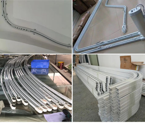 Good price Length 6m Thickness 1.2mm Remote Control Curtain Track White Color online